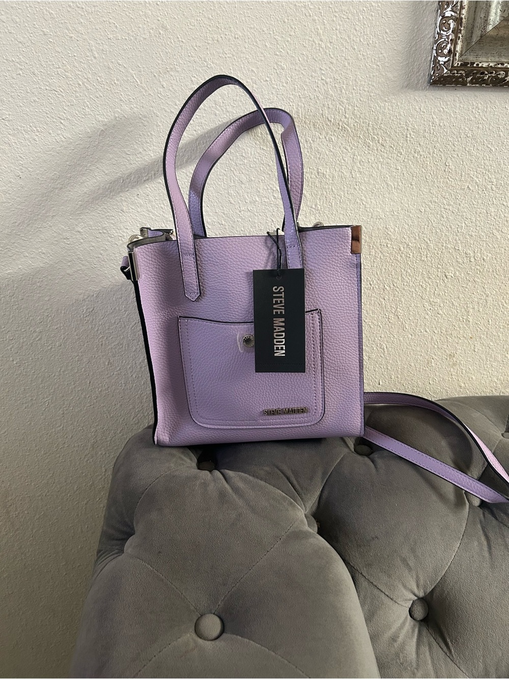 Steve Madden Lavender Crossbody Tote Bag